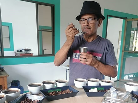 Sala de catación de café Sultana del Norte Nicaragua